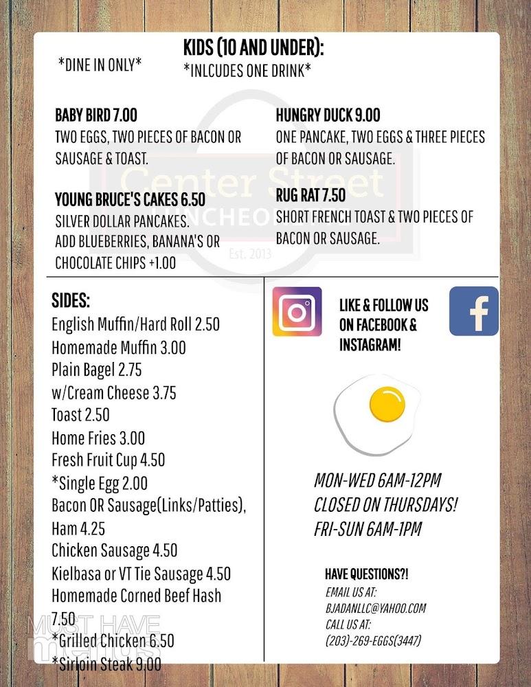 Center Street Luncheonette Menu image 4